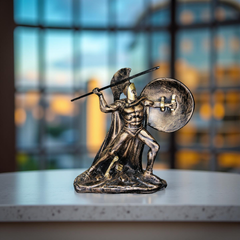 Spartan Valor – Warrior With Spear and Shield Statue