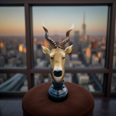 Desert Sentinel Antelope Bust Sculpture – Safari-Inspired Decor (1.22 Ft)