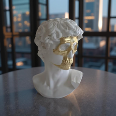 Golden Skull David Bust