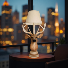 Realistic Antler Deer Table Lamp