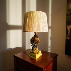 Majestic Lion Resin Table Lamp