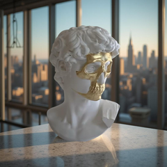 Golden Skull David Bust
