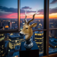 Desert Sentinel Antelope Bust Sculpture – Safari-Inspired Decor (1.22 Ft)