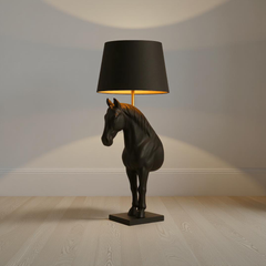 Noir Stallion – Horse Silhouette Table Lamp