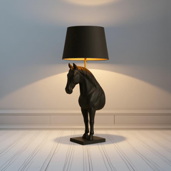 Noir Stallion – Horse Silhouette Table Lamp