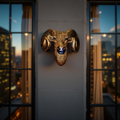 Alpine Guardian – Ram Head Wall Sculpture