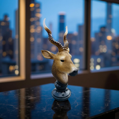 Desert Sentinel Antelope Bust Sculpture – Safari-Inspired Decor (1.22 Ft)
