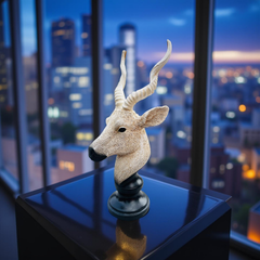 Desert Sentinel Antelope Bust Sculpture – Safari-Inspired Decor (1.22 Ft)