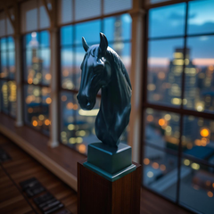 Black Stallion Elegance Sculpture