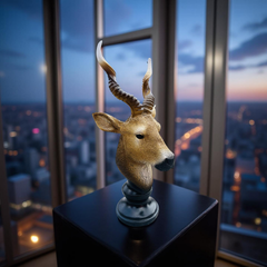 Desert Sentinel Antelope Bust Sculpture – Safari-Inspired Decor (1.22 Ft)