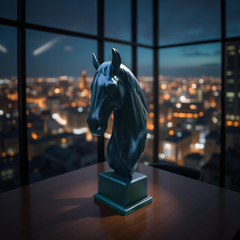 Black Stallion Elegance Sculpture