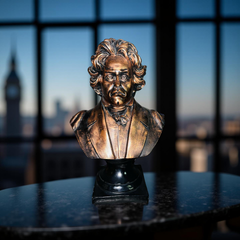 Beethoven Bronze Bust Statue – Antique Resin Sculpture for Home & Office Décor (1.8 Ft)