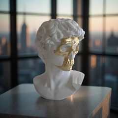Golden Skull David Bust