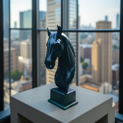 Black Stallion Elegance Sculpture