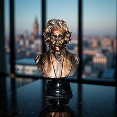 Beethoven Bronze Bust Statue – Antique Resin Sculpture for Home & Office Décor (1.8 Ft)