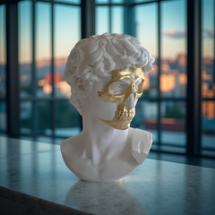 Golden Skull David Bust