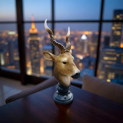 Desert Sentinel Antelope Bust Sculpture – Safari-Inspired Decor (1.22 Ft)