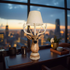 Realistic Antler Deer Table Lamp
