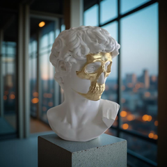 Golden Skull David Bust