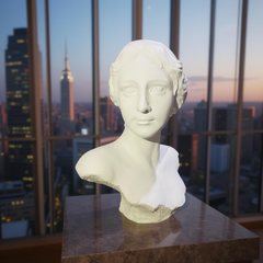 Classical Lady Bust Sculpture – Greco-Roman Style Marble-Look Statue for Home Décor (1.8 Ft)