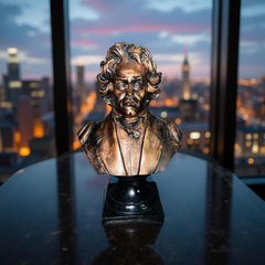 Beethoven Bronze Bust Statue – Antique Resin Sculpture for Home & Office Décor (1.8 Ft)