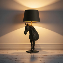 Noir Stallion – Horse Silhouette Table Lamp