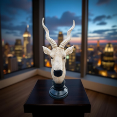 Desert Sentinel Antelope Bust Sculpture – Safari-Inspired Decor (1.22 Ft)