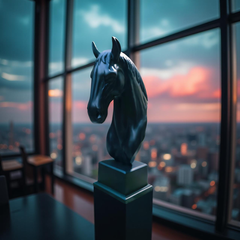 Black Stallion Elegance Sculpture