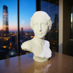 Classical Lady Bust Sculpture – Greco-Roman Style Marble-Look Statue for Home Décor (1.8 Ft)