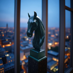 Black Stallion Elegance Sculpture