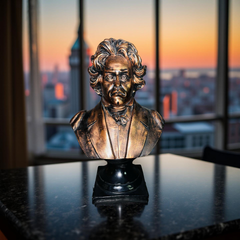 Beethoven Bronze Bust Statue – Antique Resin Sculpture for Home & Office Décor (1.8 Ft)