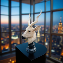 Desert Sentinel Antelope Bust Sculpture – Safari-Inspired Decor (1.22 Ft)