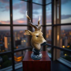 Desert Sentinel Antelope Bust Sculpture – Safari-Inspired Decor (1.22 Ft)