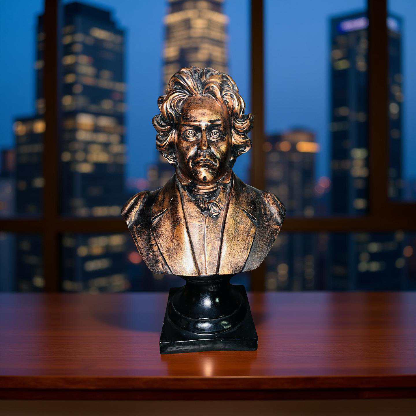 Beethoven Bronze Bust Statue – Antique Resin Sculpture for Home & Office Décor (1.8 Ft)