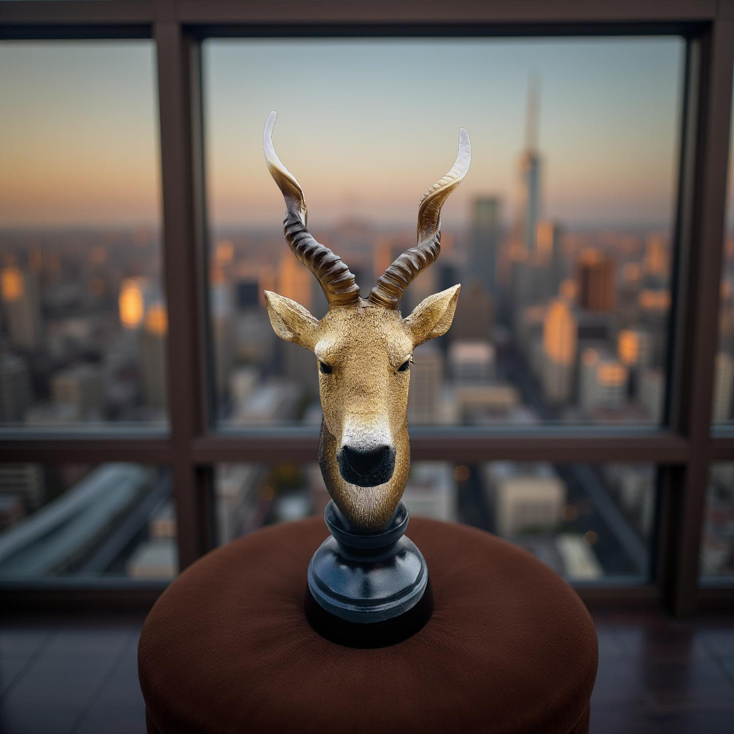 Desert Sentinel Antelope Bust Sculpture – Safari-Inspired Decor (1.22 Ft)