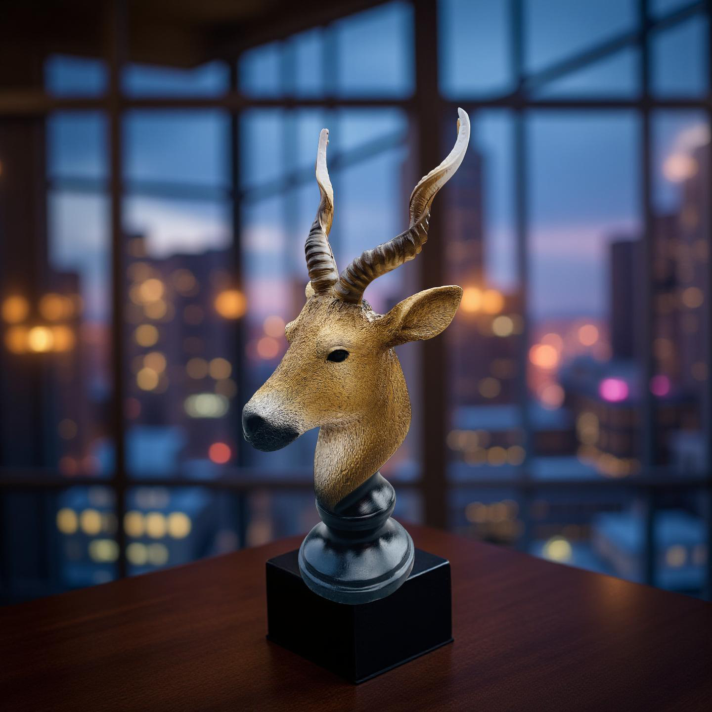 Desert Sentinel Antelope Bust Sculpture – Safari-Inspired Decor (1.22 Ft)