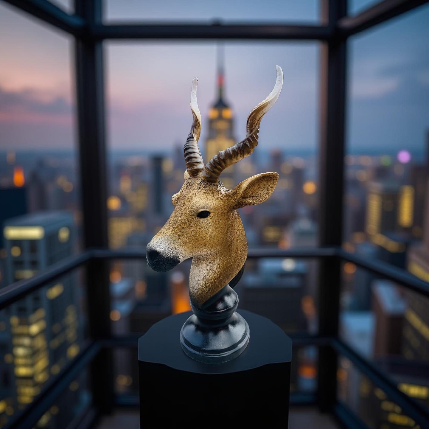 Desert Sentinel Antelope Bust Sculpture – Safari-Inspired Decor (1.22 Ft)