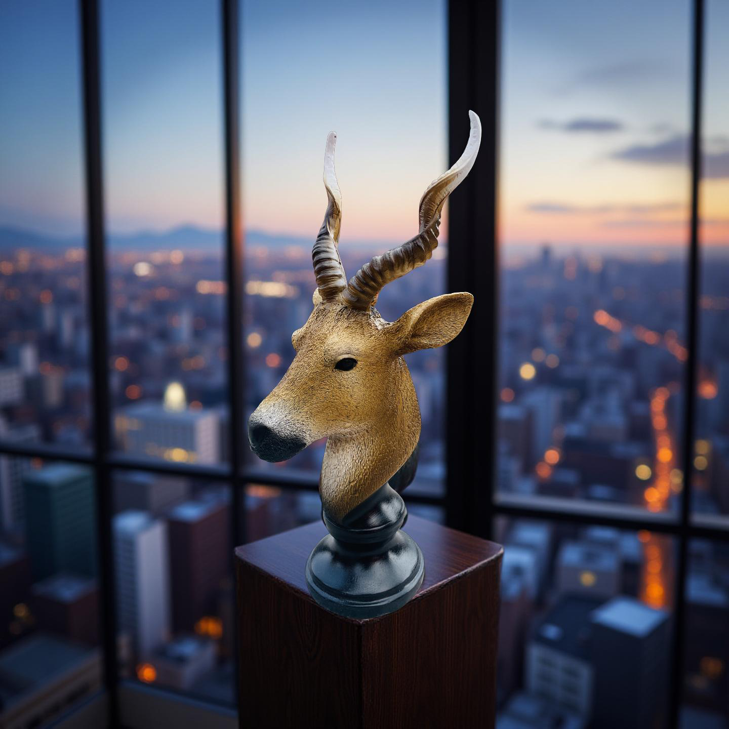 Desert Sentinel Antelope Bust Sculpture – Safari-Inspired Decor (1.22 Ft)
