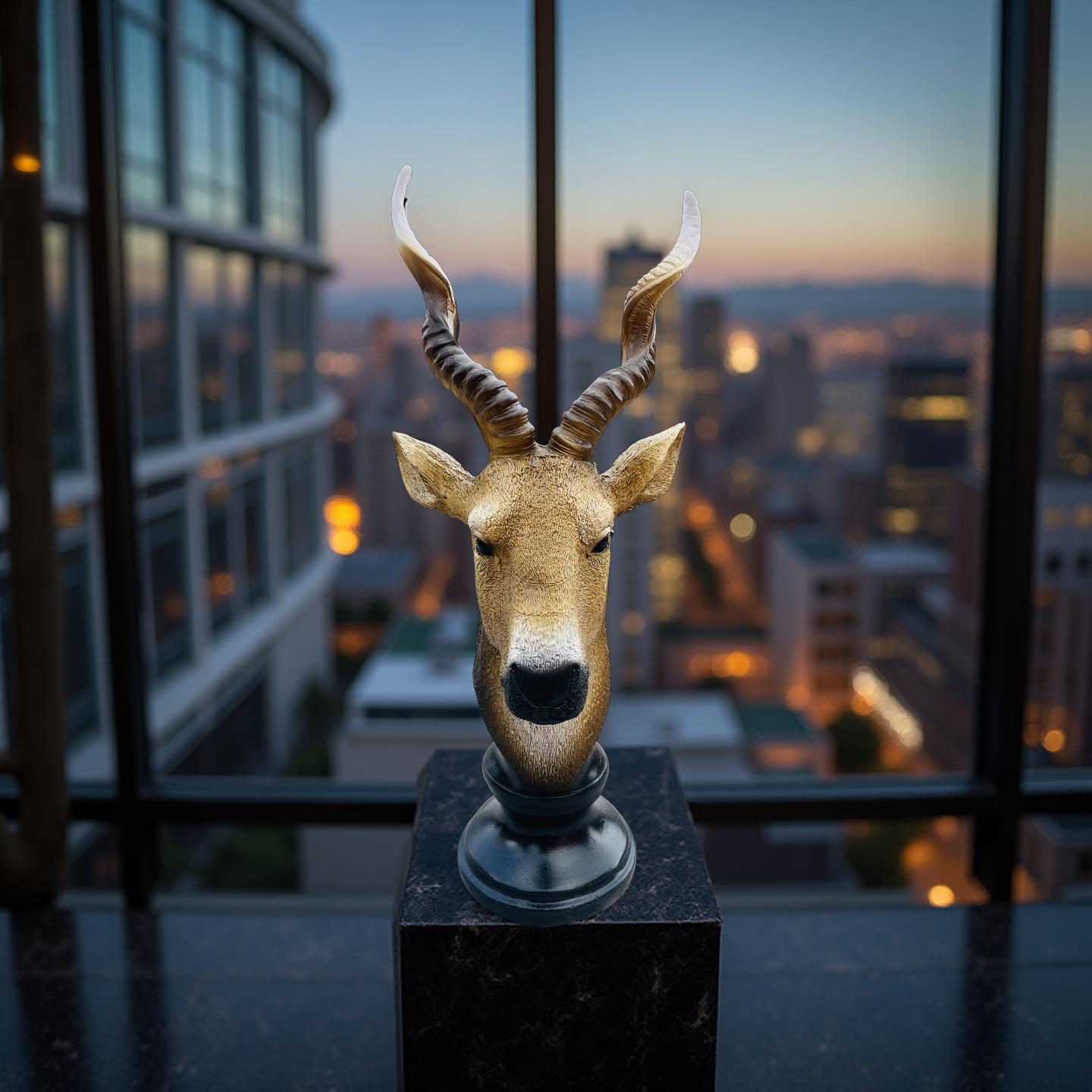 Desert Sentinel Antelope Bust Sculpture – Safari-Inspired Decor (1.22 Ft)