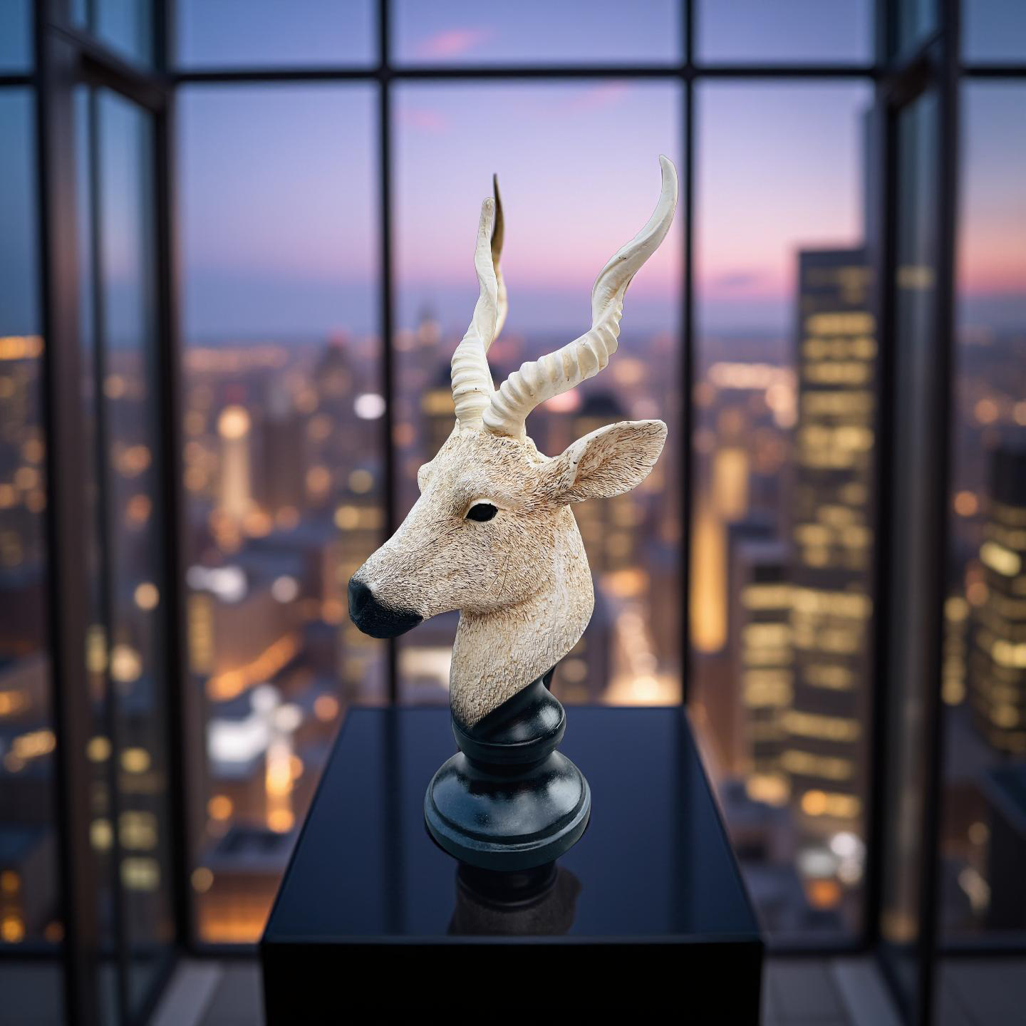 Desert Sentinel Antelope Bust Sculpture – Safari-Inspired Decor (1.22 Ft)
