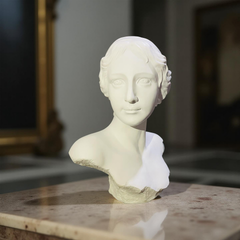 Classical Lady Bust Sculpture – Greco-Roman Style Marble-Look Statue for Home Décor (1.8 Ft)