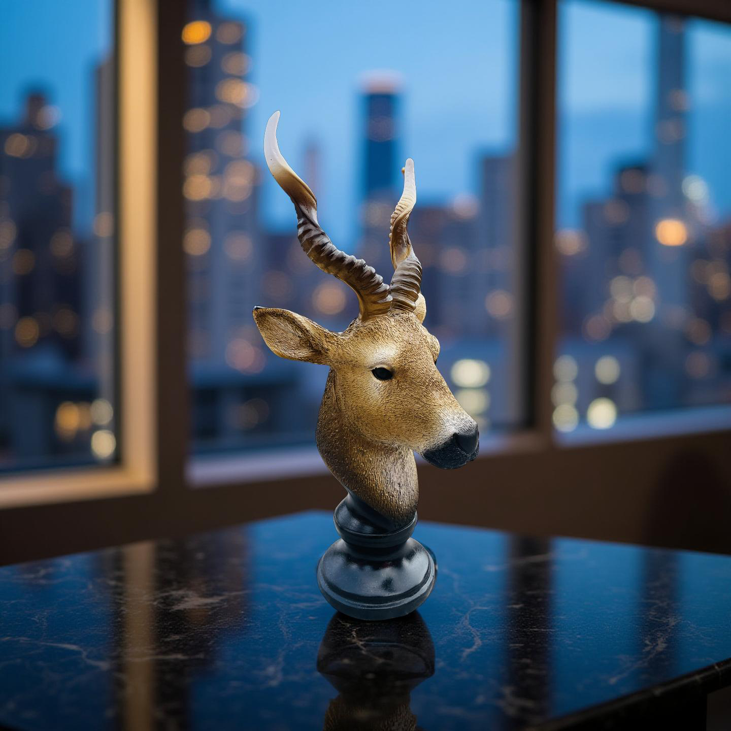 Desert Sentinel Antelope Bust Sculpture – Safari-Inspired Decor (1.22 Ft)