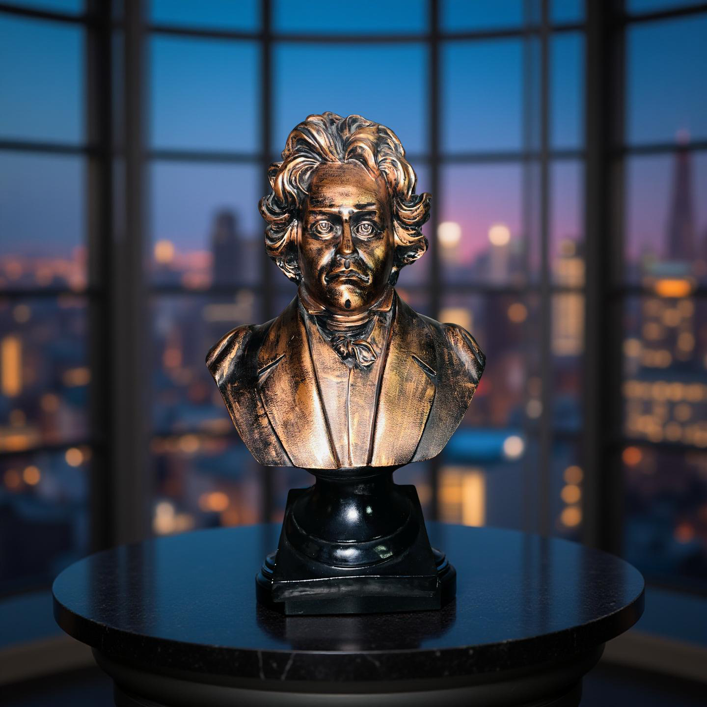 Beethoven Bronze Bust Statue – Antique Resin Sculpture for Home & Office Décor (1.8 Ft)