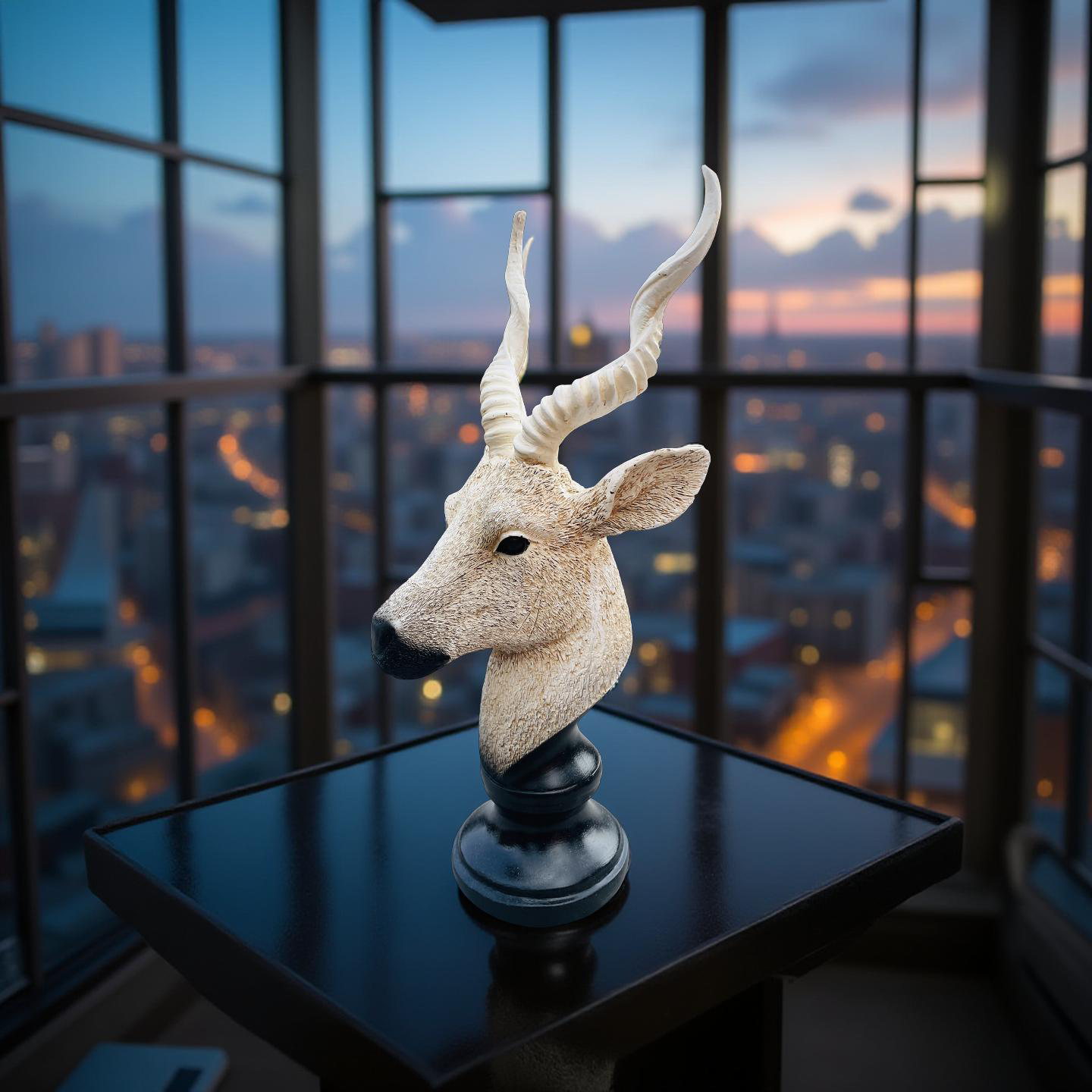 Desert Sentinel Antelope Bust Sculpture – Safari-Inspired Decor (1.22 Ft)