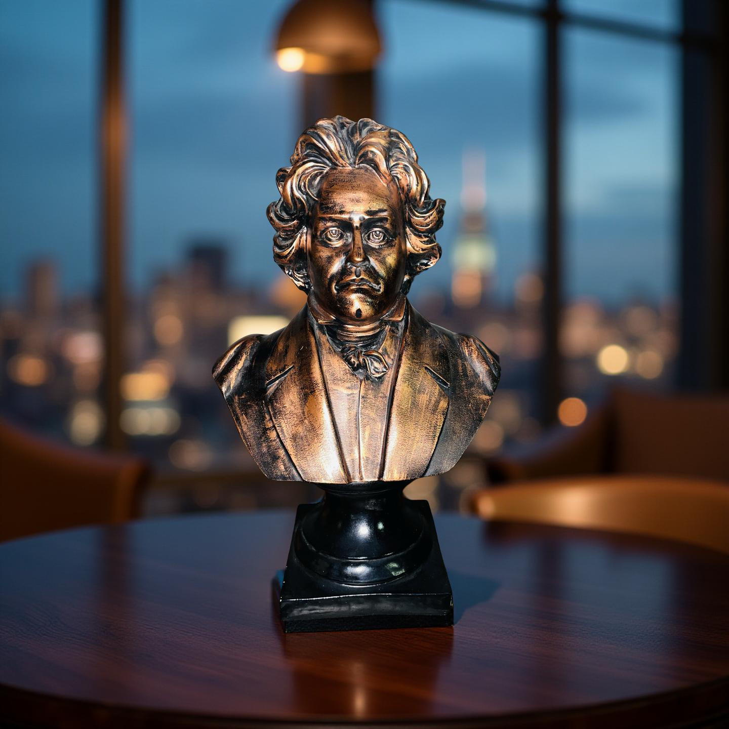 Beethoven Bronze Bust Statue – Antique Resin Sculpture for Home & Office Décor (1.8 Ft)