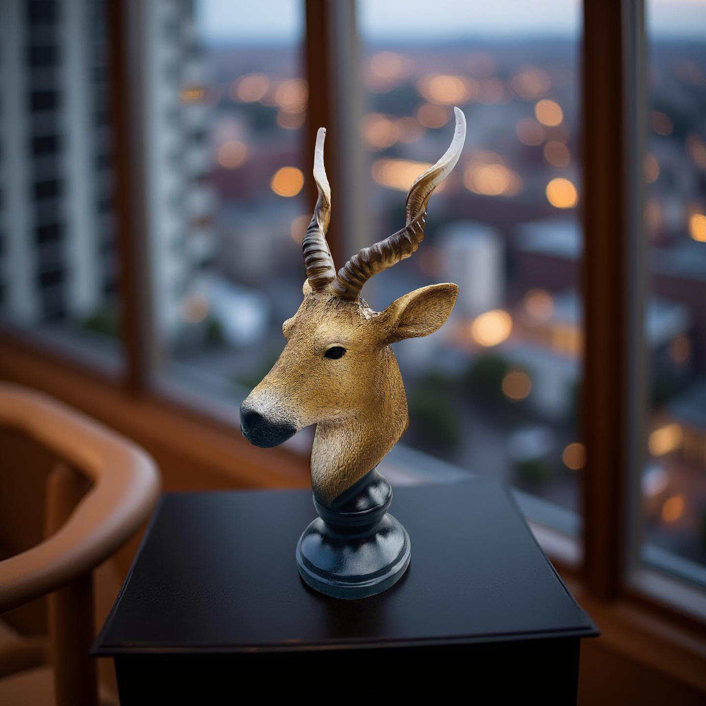 Desert Sentinel Antelope Bust Sculpture – Safari-Inspired Decor (1.22 Ft)