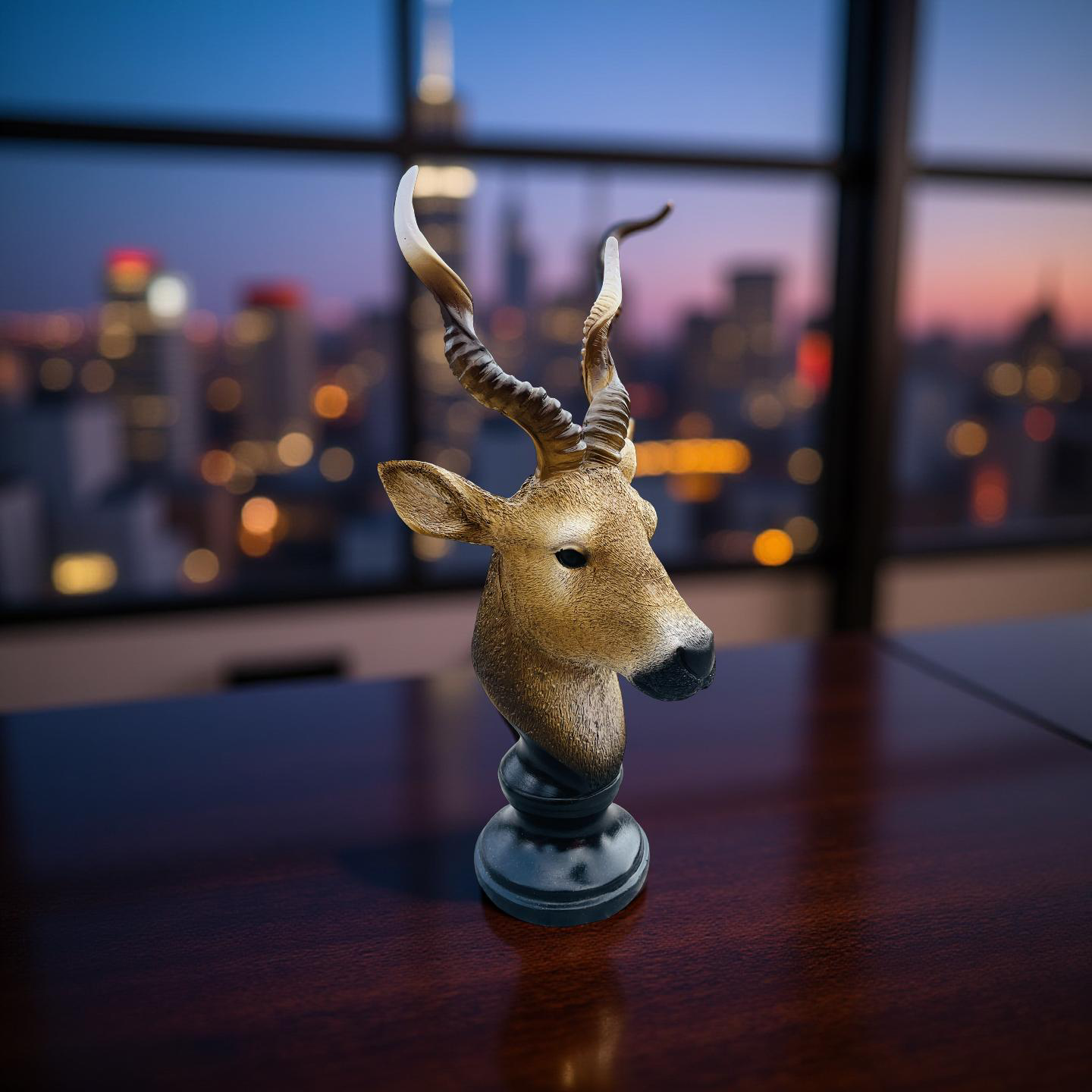 Desert Sentinel Antelope Bust Sculpture – Safari-Inspired Decor (1.22 Ft)