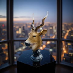 Desert Sentinel Antelope Bust Sculpture – Safari-Inspired Decor (1.22 Ft)