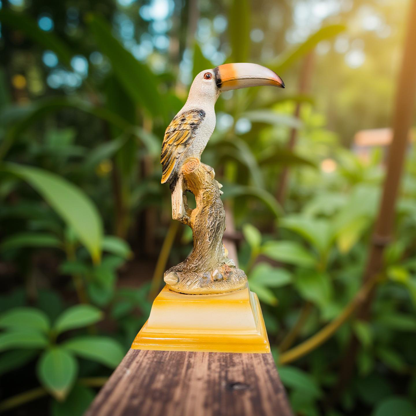 Tropical Sentinel Toucan Figurine – Hand-Painted Rainforest Bird Decor (1.5 Ft)