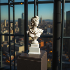 Apollo of the Atrium Bust – Antique Bronze Greco-Roman Sculpture (1.2 Ft)